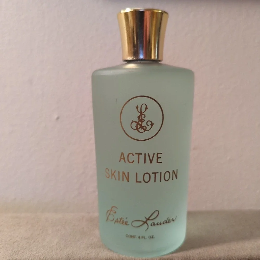 Vintage New Estee Lauder‎ Active Skin Lotion Tonic Conditioner Glass Bottle 8oz